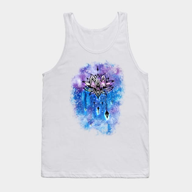 Watercolor Lotus Tank Top by kriss_